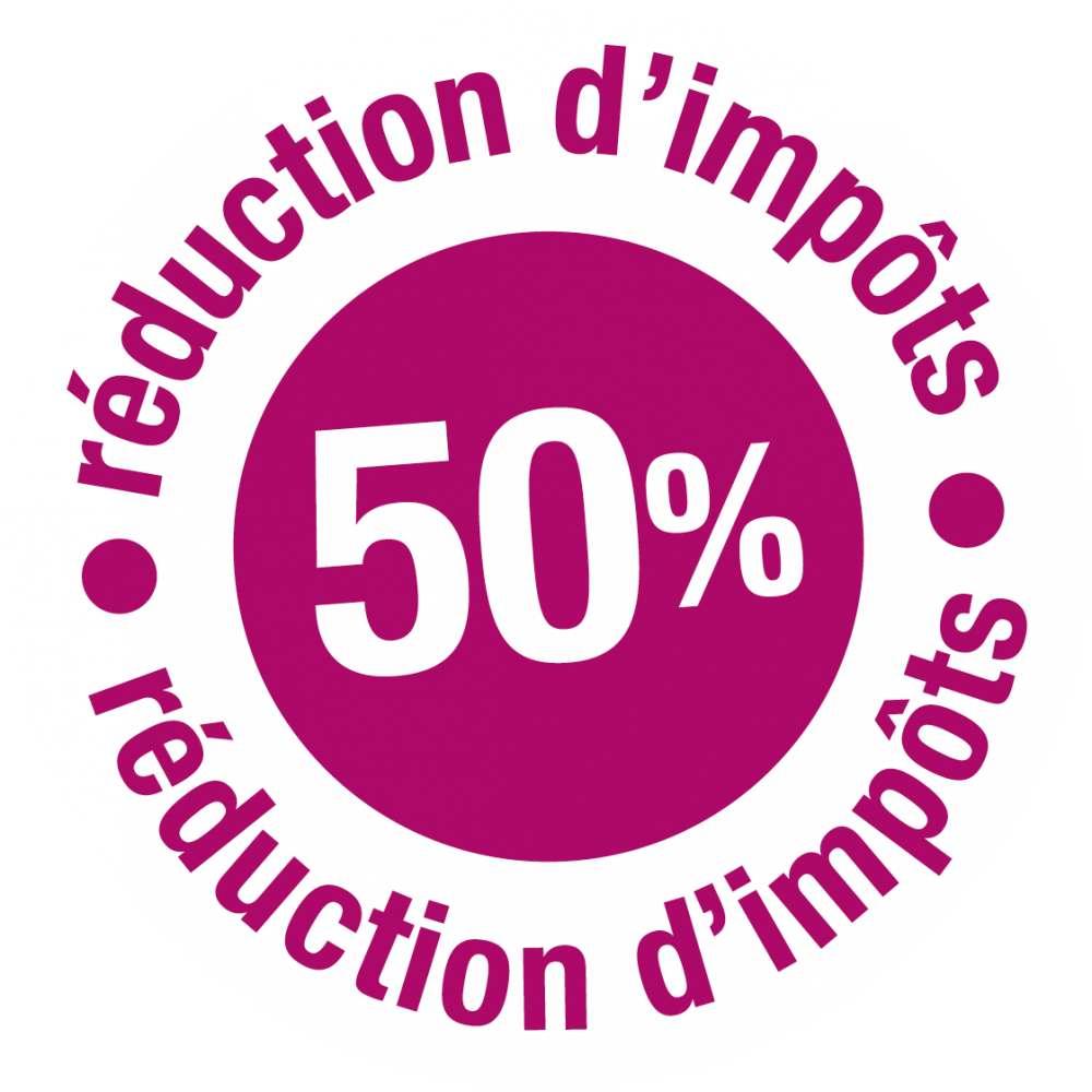 Logo réduction et crédit d’impôt de 50 %